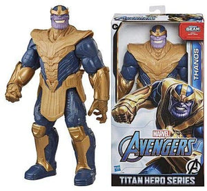 Avengers Marvel Titan Hero Series Blast Gear Deluxe Thanos Action Figure, 12-Inch Toy, Inspired by Marvel Comics, for Kids Ages 4 and Up