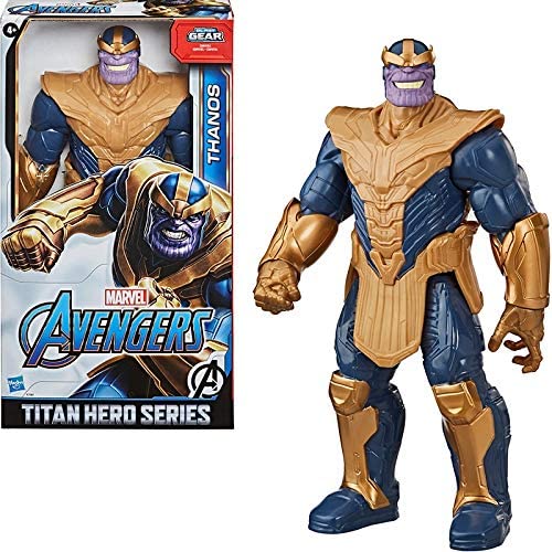 Avengers Marvel Titan Hero Series Blast Gear Deluxe Thanos Action Figure, 12-Inch Toy, Inspired by Marvel Comics, for Kids Ages 4 and Up