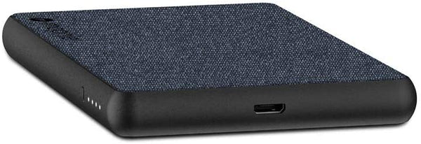 mophie powerstation plus mini (Fabric) - Power bank - 4060 mAh - 2.1 A (USB, Micro-USB Type B) - on cable: Micro-USB, Lightning - navy blue